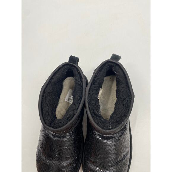 Ugg Ultra mini black sequin boots - Picture 3 of 8